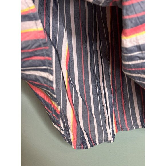 Express Women's Large Striped Off Shoulder Flowy Tie Front Boho Crop Top - Picture 6 of 10